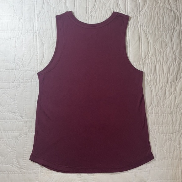 Spiritual Gangster Maroon Soft Tank Top M Beauty Quote Sleeveless Workout Tee - Picture 3 of 8